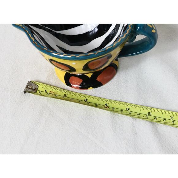 With Love Joanne Delomba For Lotus Gravy Boat Multi Retro Serveware Handcrafted - Picture 4 of 5